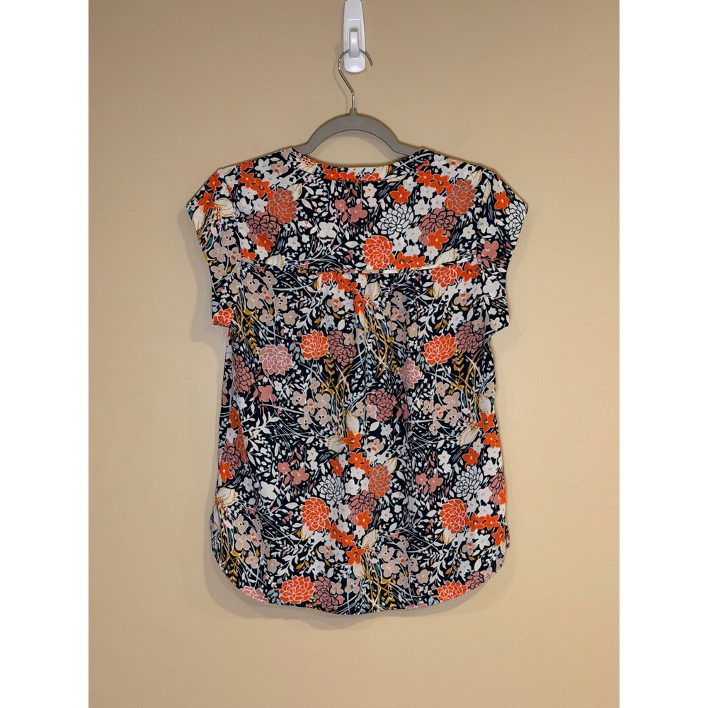 Daniel Rainn Womens Blouse Floral Print Botanical Work Office Summer Multi-color - Picture 4 of 6